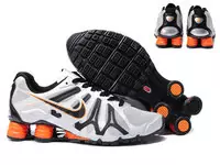 shox turbo+ 13 nike hommes chaussures pas cher white orange